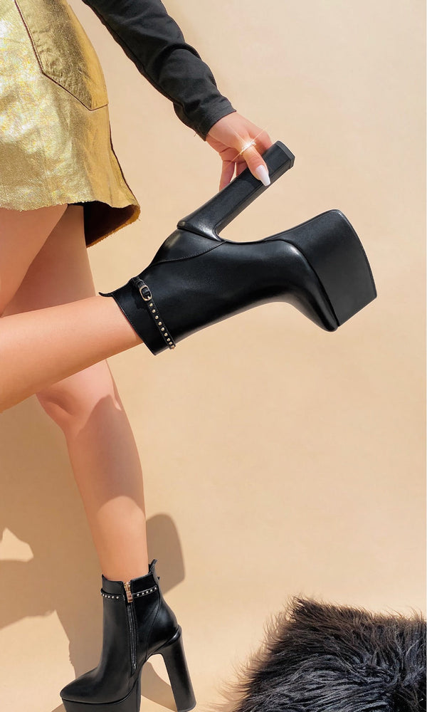 Unas Botas Vestidos Con Botas Altas Negras Botas Largas Look Con