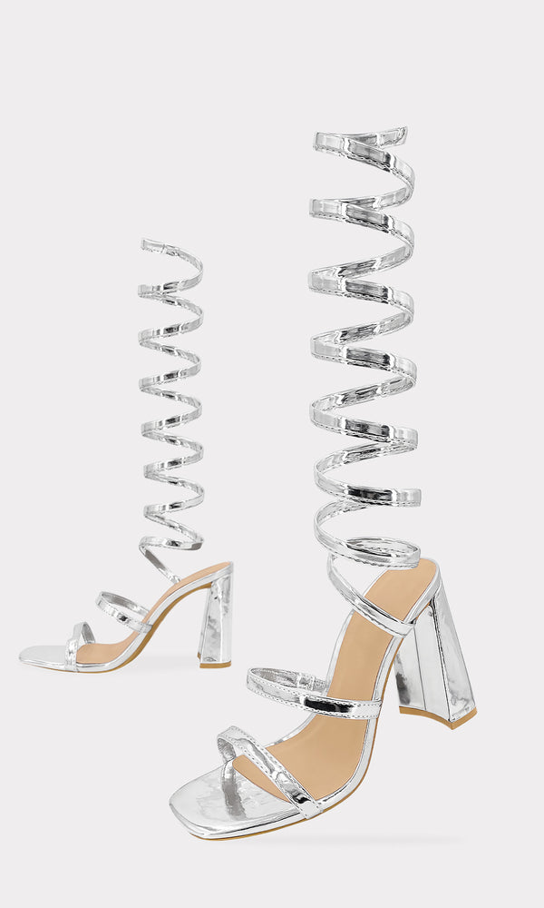 Tacones color plata sale