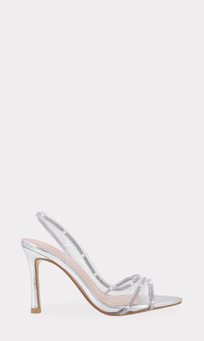 AIMEE ZAPATILLAS ABIERTAS AL FRENTE CON STRAP DELGADO ARRIBA DE LOS DEDOS DE TERMINACION PUNTIAGUDA Y PULSERA TALONERA 