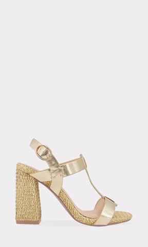 ALESSA ZAPATILLAS DE TACON CUADRADO CON PULSERA TALONERA AJUSTABLE DE TERMINACION ALMENDRADA Y STRAP EN T AL FRENTE PARA MUJER 