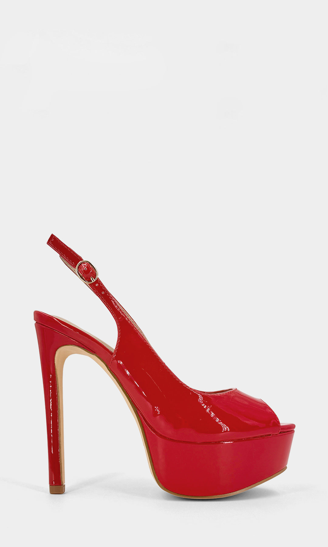 AMANDA ZAPATILLAS BOCA DE PESCADO DE PLATAFORMA CON TACON DELGADO Y HEBILLA EN CINTA DELGADA EN TALON DESCUBIERTO PARA DAMA