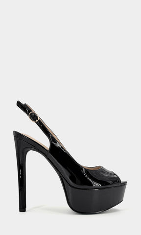 AMANDA ZAPATILLAS PEEP TOE DE PLATAFORMA CON HEBILLA EN STRAP TALONERO CON TACON ALTO DE AGUJA PARA DAMA