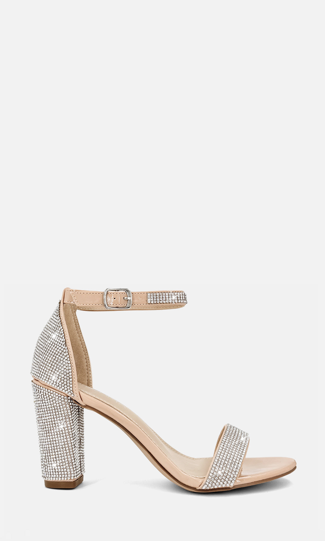ANASTASIA ZAPATILLAS PARA VESTIDO LARGO DE PUNTA REDONDA CON TACON CUADRADO Y TIRA DELGADA ARRIBA DE LOS DEDOS CON TALON CUBIERTO