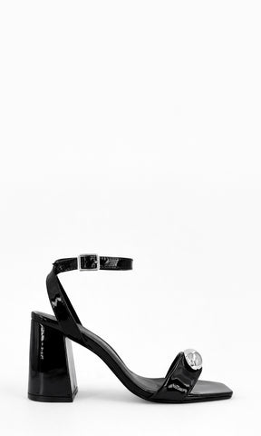 BELVIOR ZAPATILLAS ABIERTAS DE PUNTA CUADRADA CON DETALLE EN STRAP DELGADO ARRIBA DE LOS DEDOS PARA MUJER