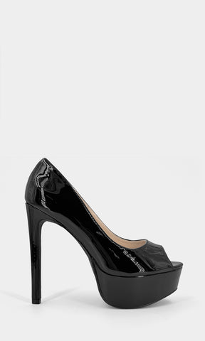 BETTY ZAPATILLAS ALTAS DE PLATAFORMA CON PUNTA PEEP TOE PARA MUJER Y TACÓN ALTO DE AGUJA 