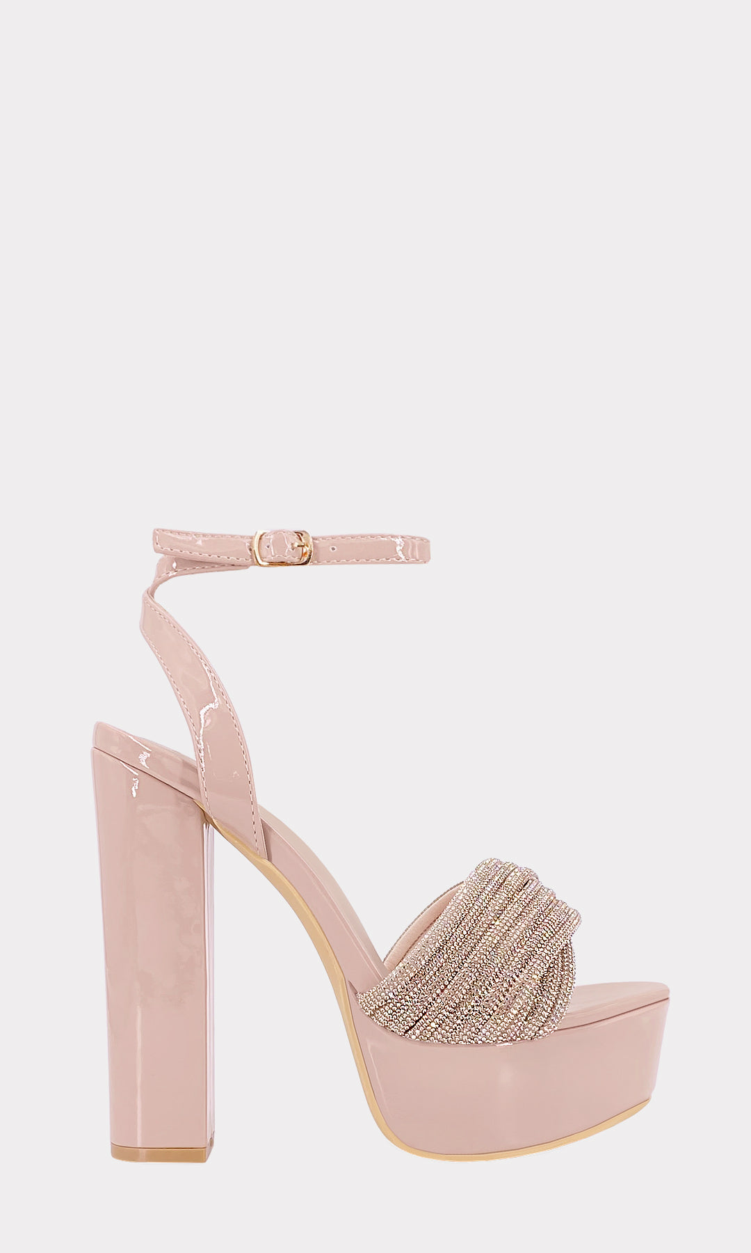 BEXIE ZAPATILLAS ABIERTAS CON PLATAFORMA DIEZ STRAPS CRUZADOS ARRIBA DE LOS DEDOS Y TACON CUADRADO EN TENDENCIA PARA DAMA 