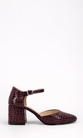 BRISEIDA ZAPATILLAS DE TACON KITTEN CON PUNTA CERRADA Y STRAP EN EMPEINE PARA USAR EN FIESTAS DE SALON