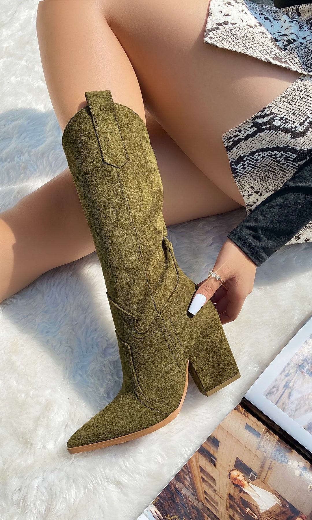 Ankle Boots Botines Verde Militar Outfit Vestido Camisero Outfit