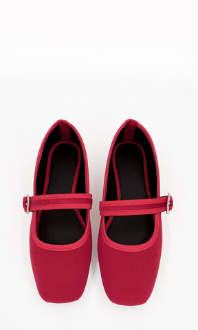 CHAI ZAPATILLAS DE PUNTA CERRADA ESTILO MARY JANE CON HEBILLA CIRCULAR EN STRAP AL FRENTE PARA DAMA 