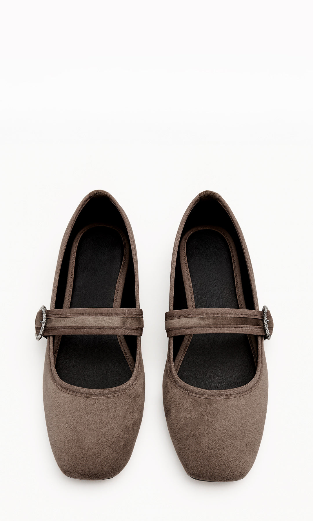 CHAI ZAPATOS PLANOS ESTILO MARY JANE CON STRAP EN EMPEINE Y PUNTA CUADRADA PARA MUJER