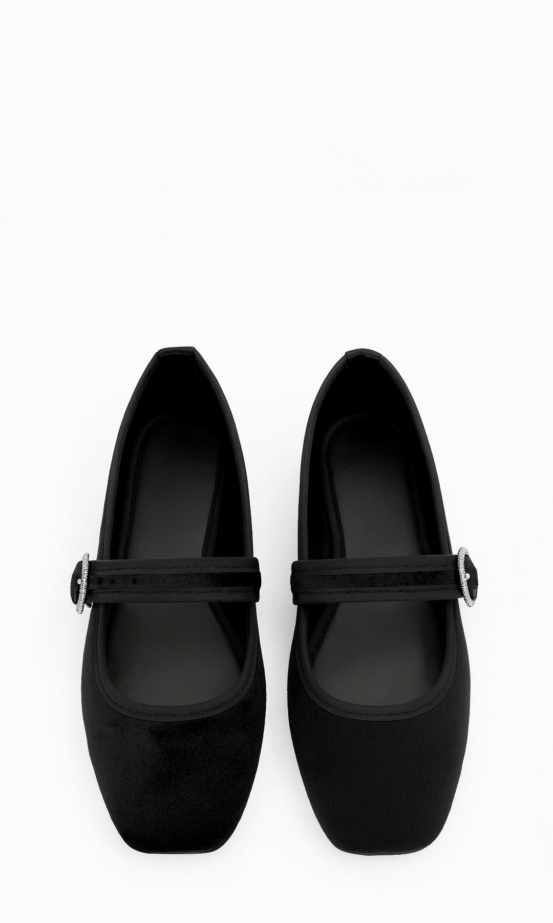 CHAI ZAPATOS PLANOS TIPO MARY JANE CASUALES CON HEBILLA CIRCULAR EN CORREA AL FRENTE Y PUNTA CUADRADA 