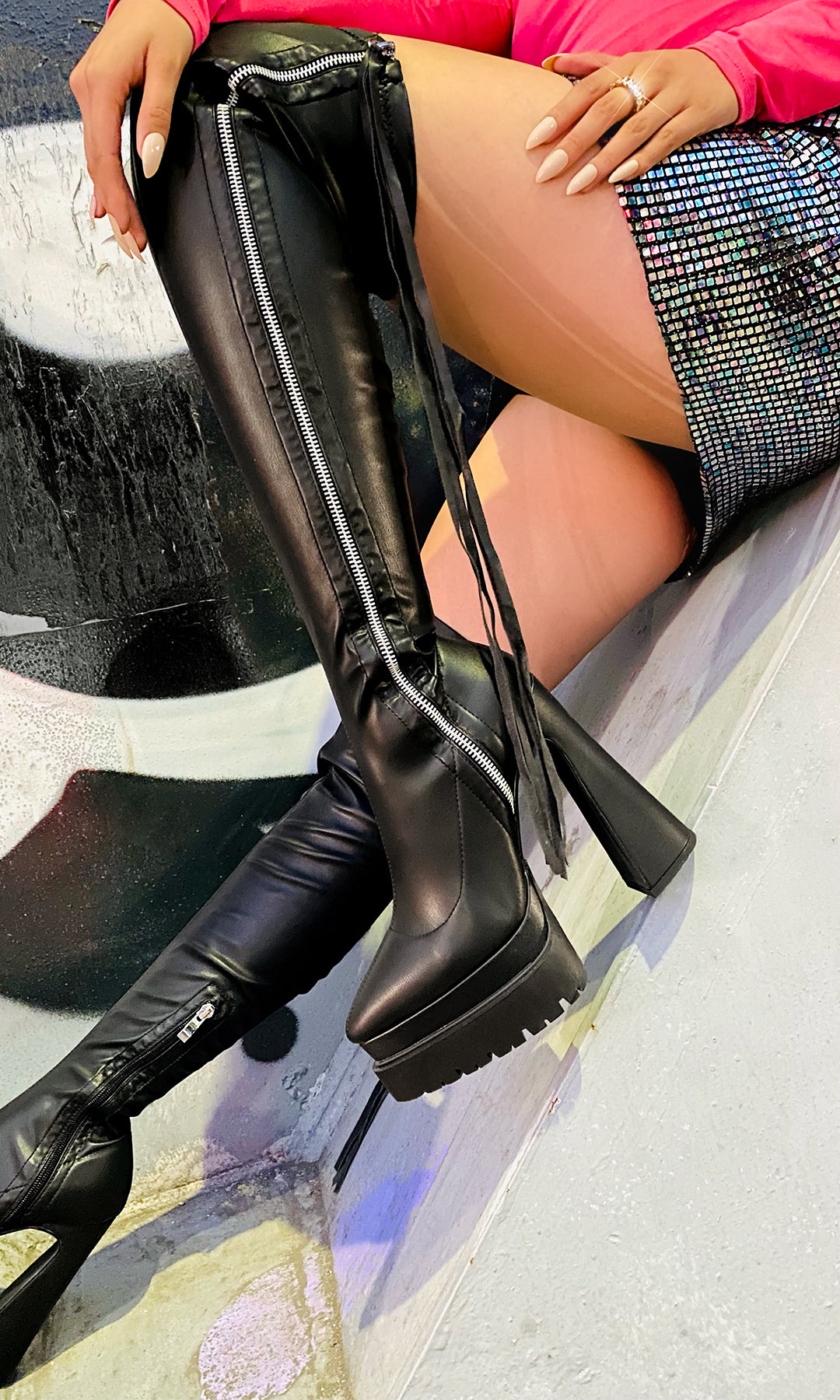 Botas Largas Leggins Cortas Botas Outfit Con Leggings De Vinipiel