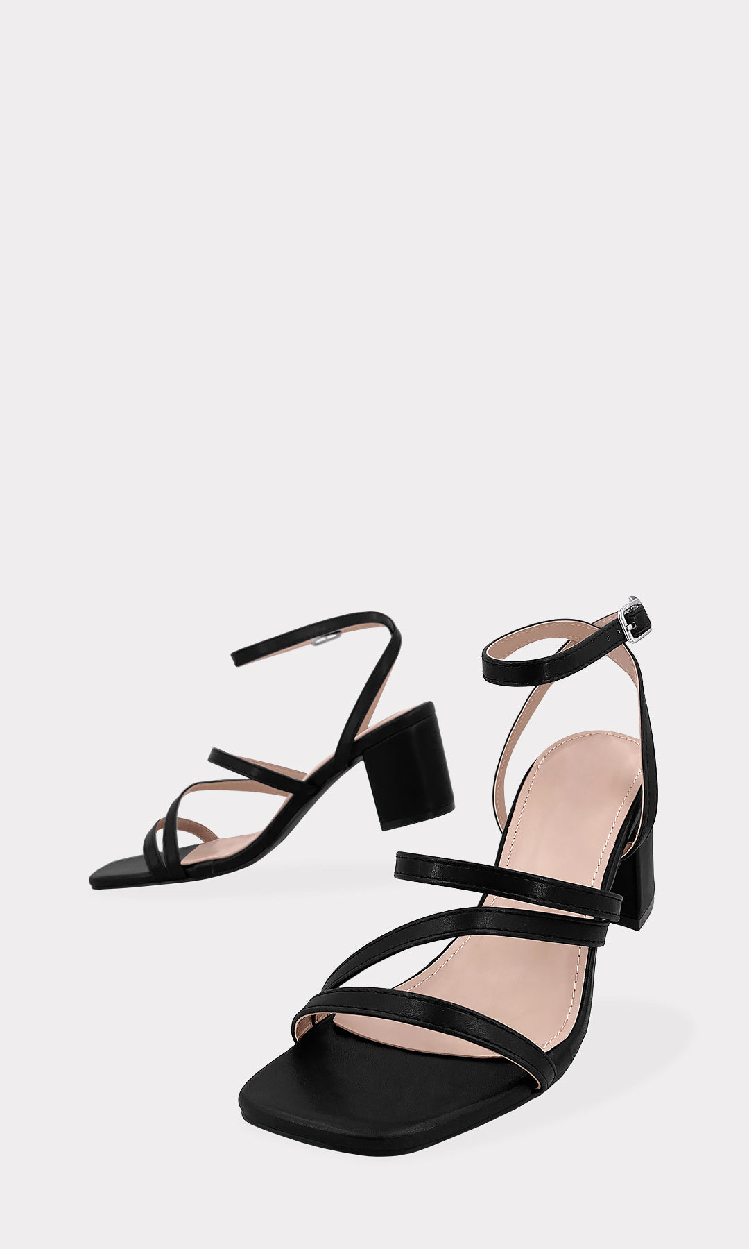 COOPER KITTEN HEELS QUE ESTAN EN TENDENCIA DE PUNTA CUADRADA CON DOS STRAPS DELGADOS ARRIBA DE LOS DEDOS PARA MUJER