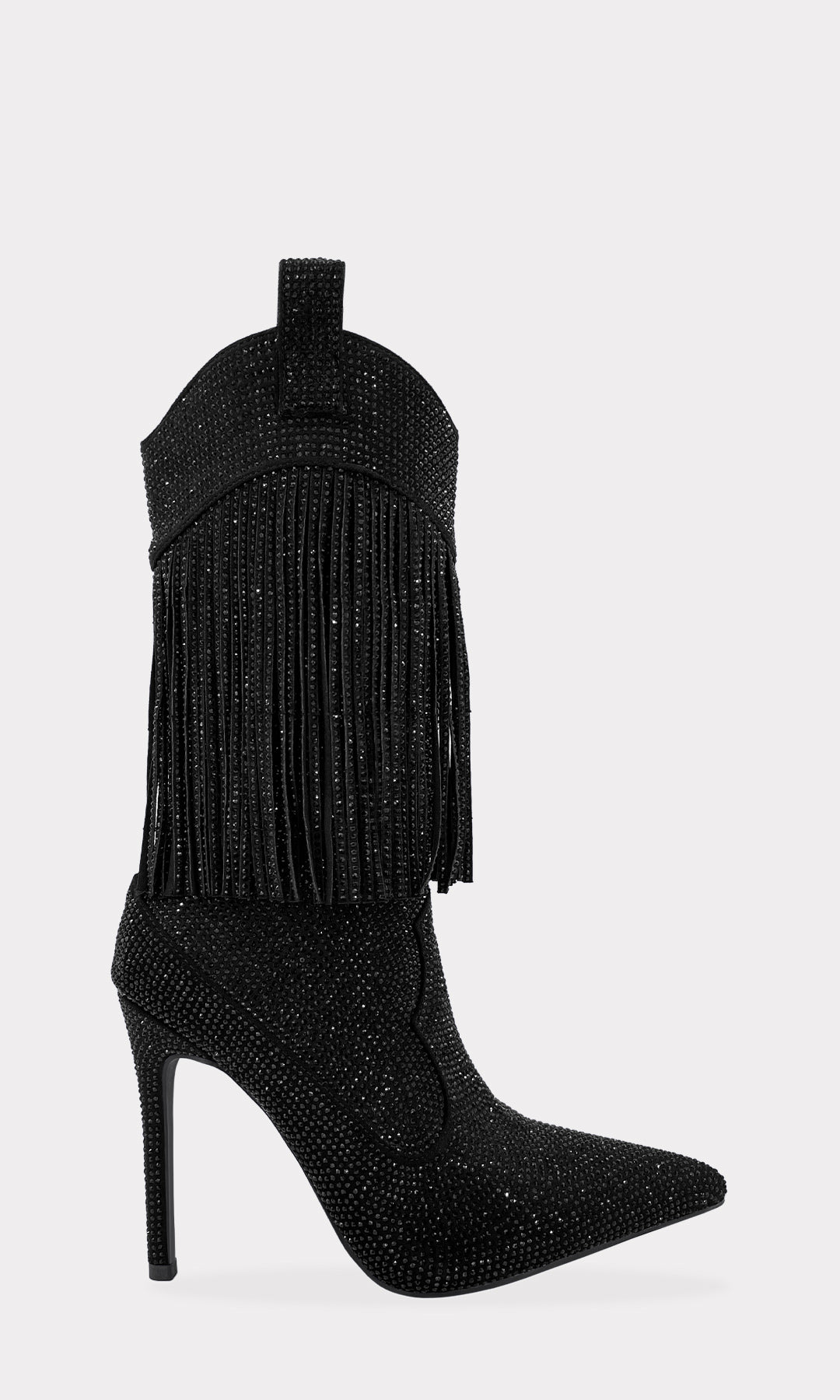 DALLAS BOTAS VAQUERAS DE TERMINACION POINTY CON FLECOS QUE SE MUEVEN AL CAMINAR Y TACON DELGADO DE AGUJA PARA DAMA