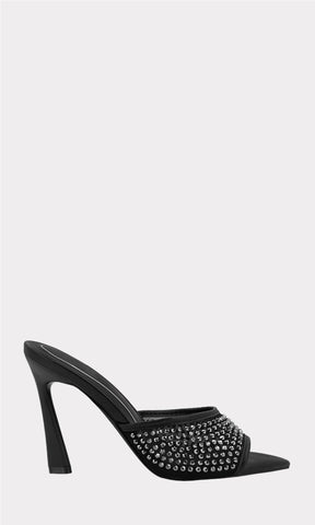 ELAN ZAPATILLAS MULES ABIERTAS PUNTIAGUDAS CON CORREA ARRIBA DE LOS DEDOS Y TACON DELGADO DE AGUJA 