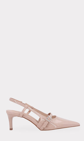 ELEXIA ZAPATOS CERRADOS DE TERMINACION POINTY CON HEBILLA PEQUEÑA EN TIRA ARRIBA DE LOS DEDOS Y STRAP EN EL TALON