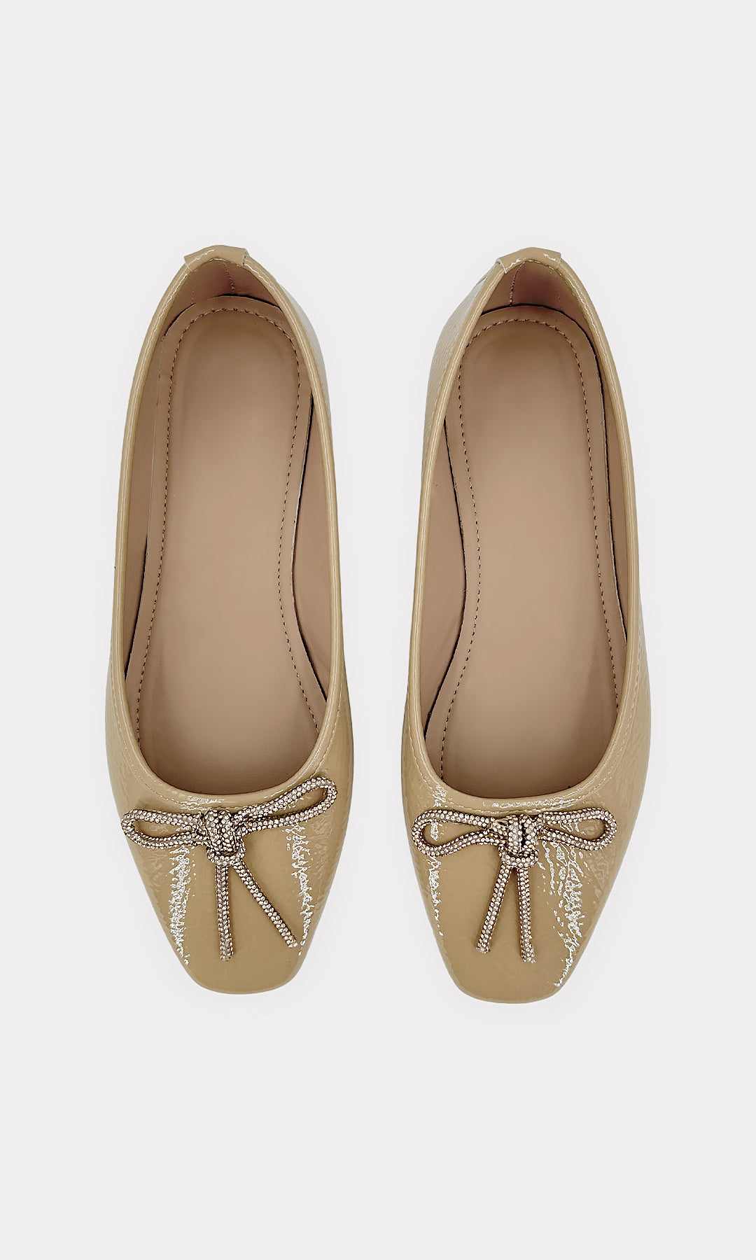 ESPRESSO ZAPATOS CERRADOS TIPO BALLERINAS CON MOÑO ARRIBA DE LOS DEDOS Y PUNTA CUADRADA