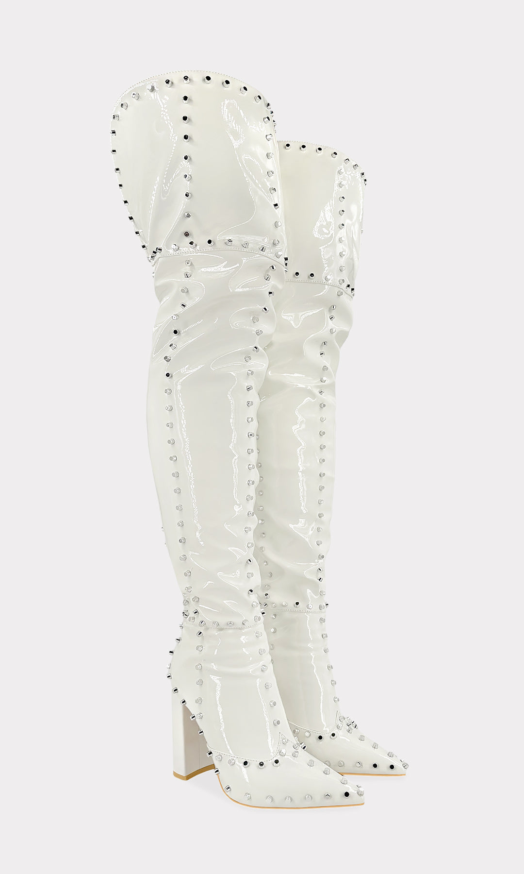 Botas blancas charol mujer online