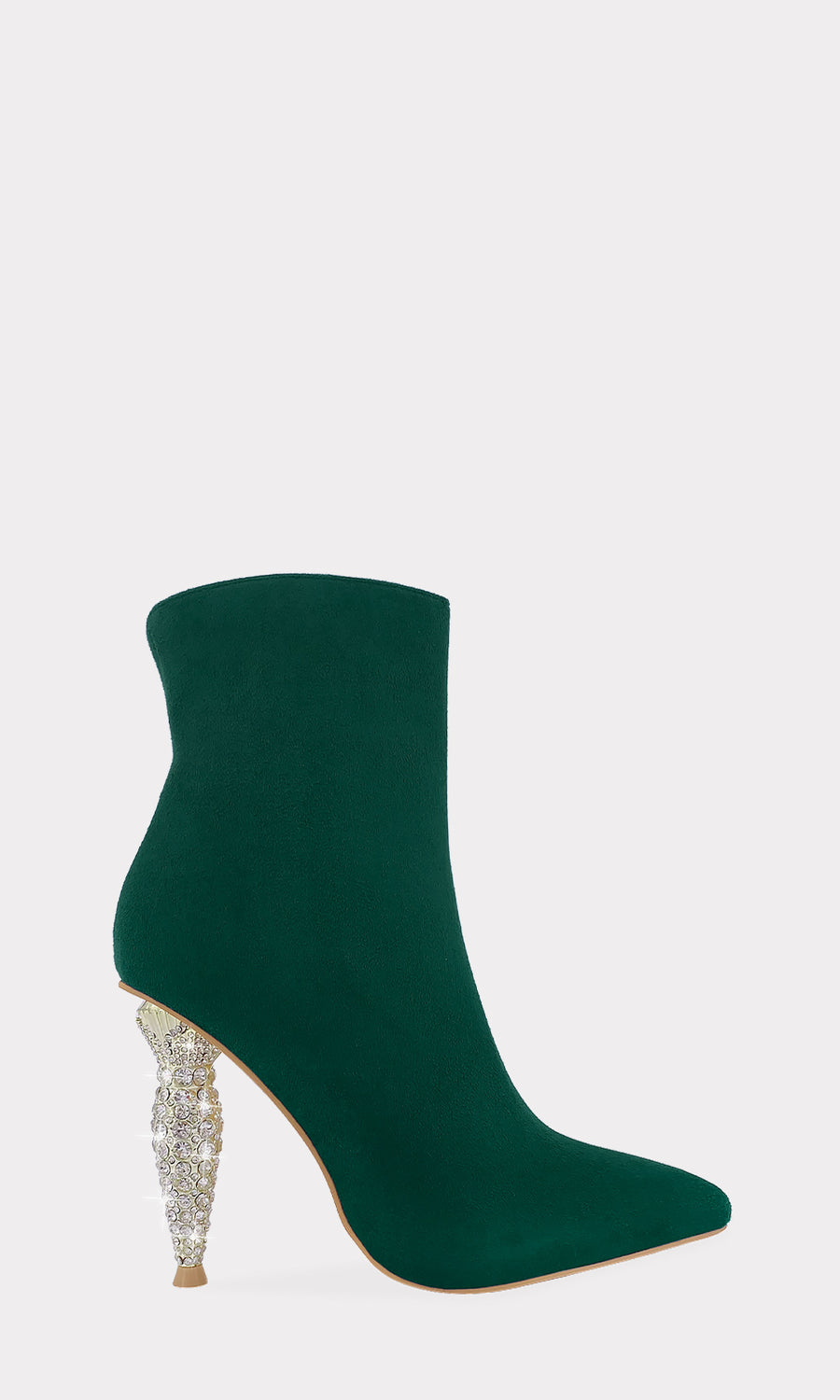 FANTASY BOTINES VERDES DE TACON DORADO PARA COMBINAR CON FALDA ROSA DE LENTEJUELAS Y BLUSA CHIC A JUEGO DE ANILLO 