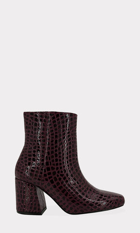 GRACIELA BOTA CORTA AL TOBILLO CON TACON CUADRADO BASICO EN TENDENCIA PARA LLEVAR EN OTOÑO-INVIERNO DE MUJER FASHION