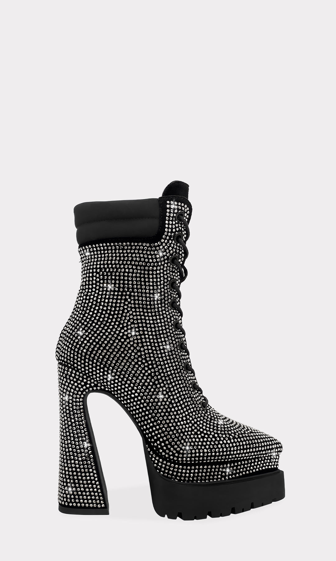 Botas negras con agujetas y 2025 tacon