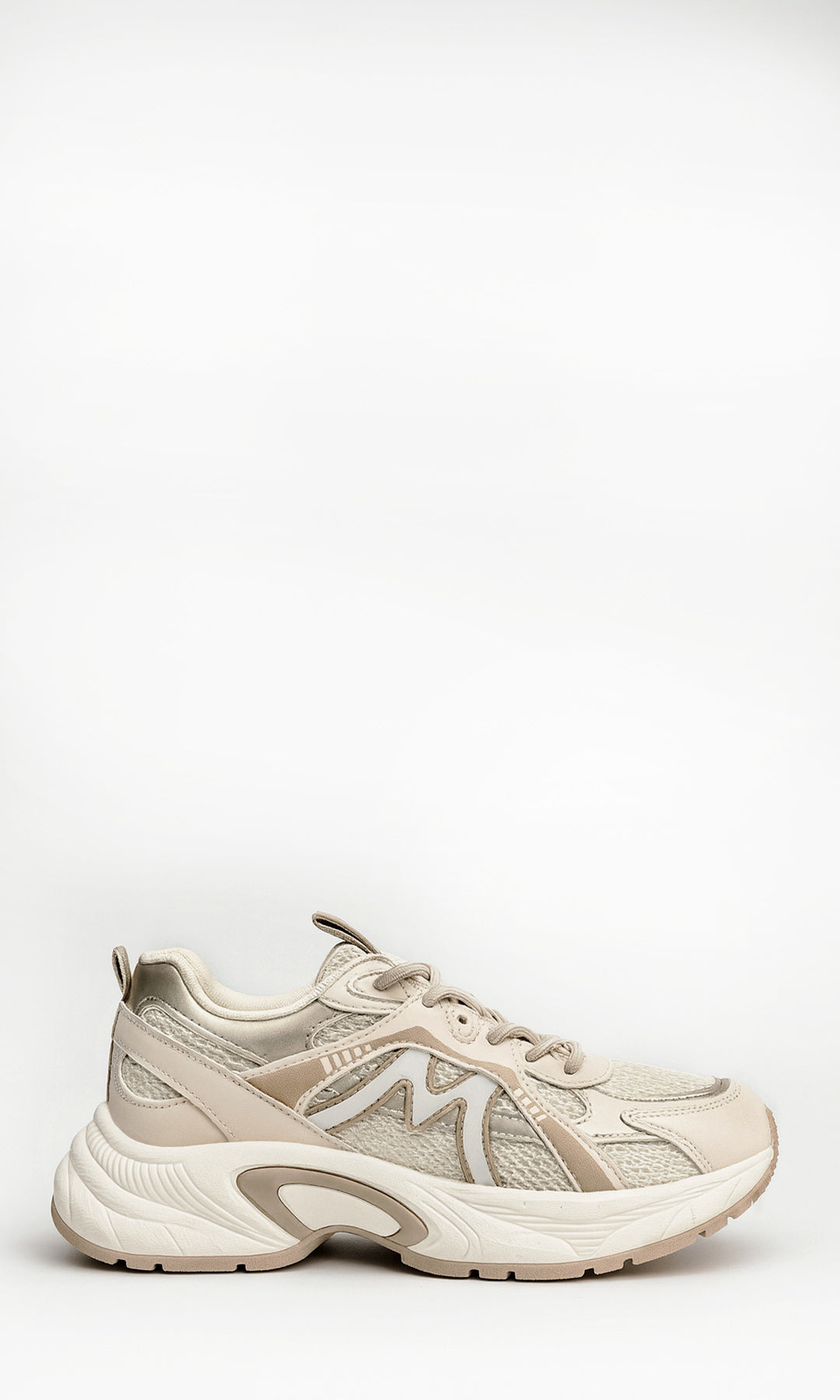 HARBOR TENIS RETRO PARA MUJER DE PLATAFORMA CON PUNTA REDONDA Y AGUJETAS CRUZADAS AL FRENTE