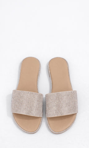 INGRID SANDALIAS NUDE CON DISEÑO DE METER HECHAS EN VINIPIEL Y PUNTA ALMENDRADA CON DETALLES DE BRILLOS AL FRENTE PARA LA PLAYA DAMA 