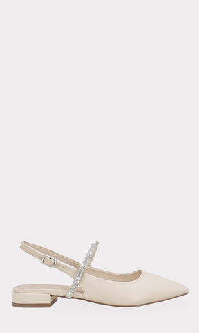 IVANNA SLINGBACK DE PISO CON TERMINACION POINTY DE HEBILLA EN CINTA TALONERA AJUSTABLE Y UN STRAP SOBRE EL EMPEINE PARA MUJER 