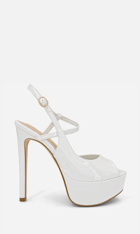 JENNIFER ZAPATILLAS ABIERTAS DE PLATAFORMA CON STRAP GRUESO ARRIBA DE LOS DEDOS Y TALON DESCUBIERTO CON TACON ALTO DE AGUJA PARA DAMA 
