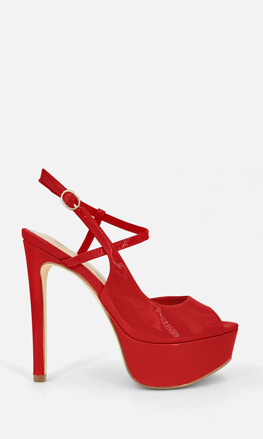 JENNNIFER ZAPATILLAS ALTAS DE PLATAFORMA CON TACON DELGADO Y STRAP ANCHO ARRIBA DE LOS DEDOS CON TALON DESCUBIERTO PARA MUJER 