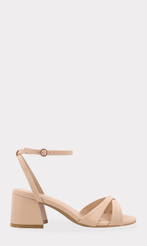 JULIEN ZAPATILLAS DE TACON CUADRADO DESTALONADAS CON HEBILLA PEQUEÑA EN ANKLET STRAP AJUSTABLE Y PUNTA REDONDA PARA CHICA