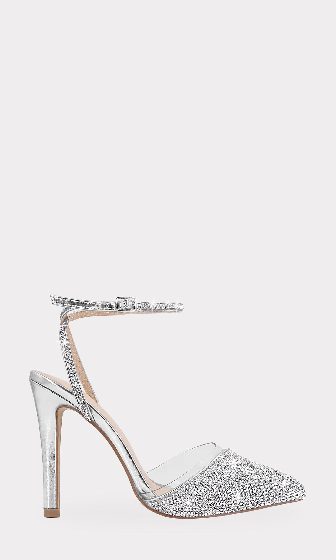 KATERINE ZAPATILLAS CON BRILLOS AL FENTE DE DOBLE CINTA CRUZADA COMO PULSERA TOBILLERA Y TERMINACION POINTY PARA DAMA 