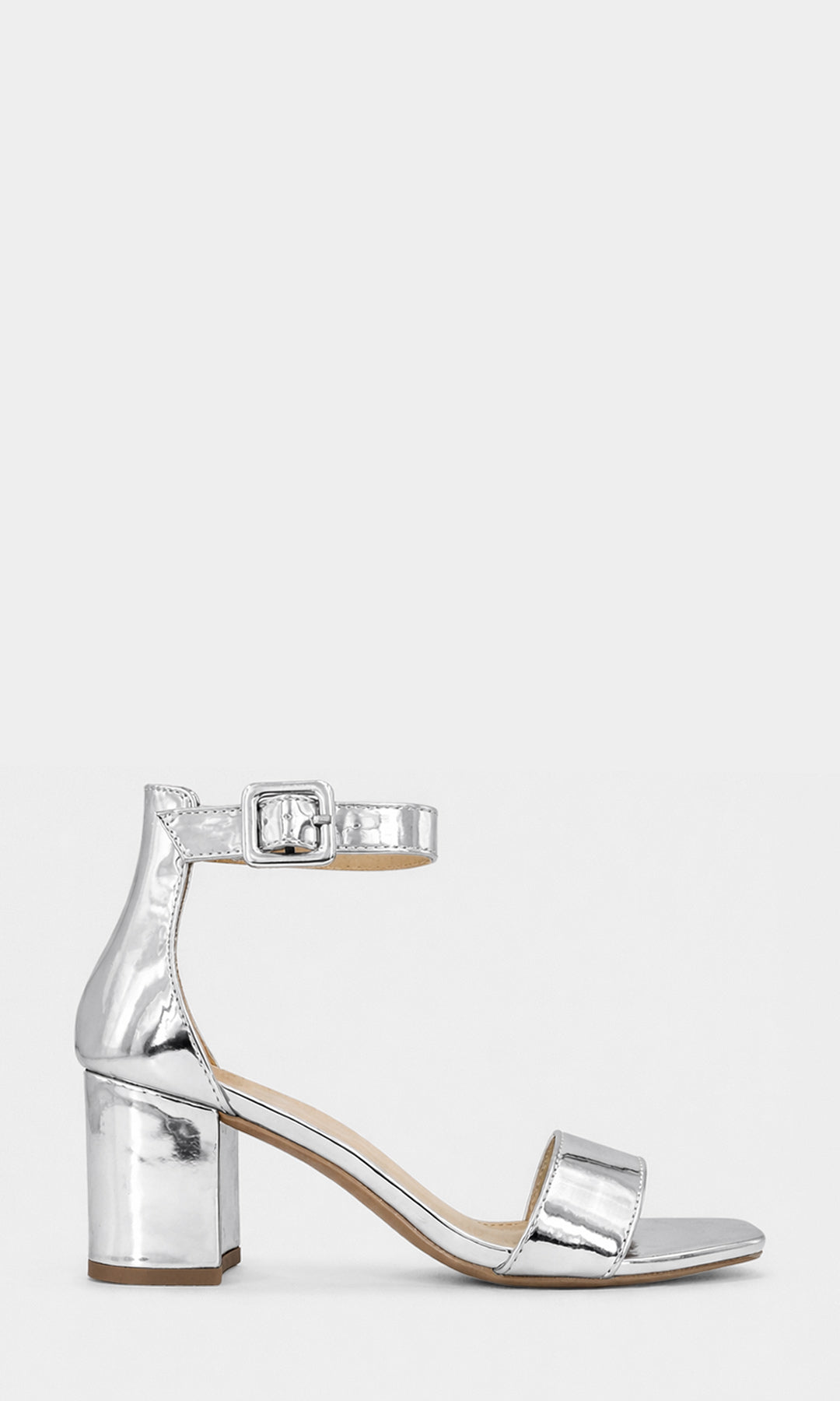 LANNA ZAPATILLAS PUNTA CUADRADA CON TACON BAJO Y HEBILLA EN PULSERA TOBILLERA CON STRAP AL FRENTE 