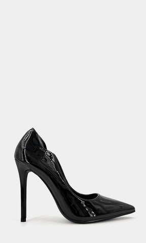 LIPSTICK STILETTOS ALTOS DE TACON DELGADO CON PUNTA CERRADA POINTY Y SUELA DELGADA CON DETALLE DE V A LOS COSTADOS PARA MUJER 