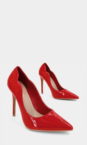 LIPSTICK ZAPATOS ROJOS DE TACON ALTO 11 CM ACABADO DE CHAROL CON PUNTA CERRADA Y TERMINACION PUNTIAGUDA PARA ALARGAR LAS PIERNAS