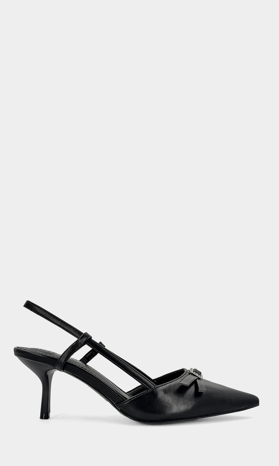 LUCIE ZAPATILLAS SLINGBACK DE TALON DESCUBIERTO CON TACON DELGADO DE AGUJA Y DETALLE DE MOÑO CON HEBILLA EN TERMINACION POINTY 