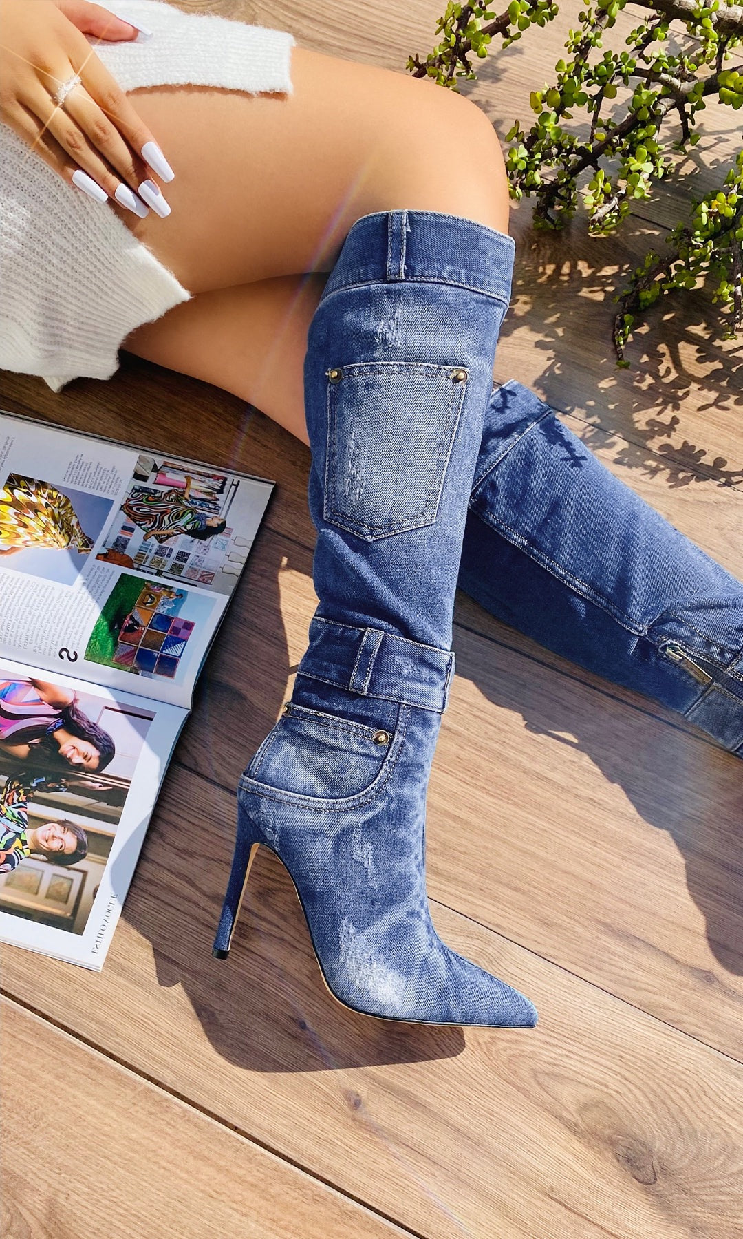 Botas Vaqueras Botines Con Mezclilla Gamuza Botines Con Vaqueros