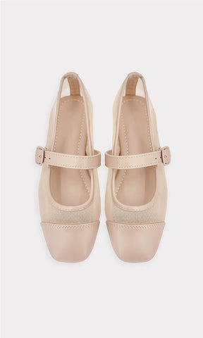 MALLORY ZAPATOS CERRADOS TIPO MARY JANE CON TRANSPARENCIAS A LOS COSTADOS Y HEBILLA PEQUEÑA AL COSTADO PARA MUJER
