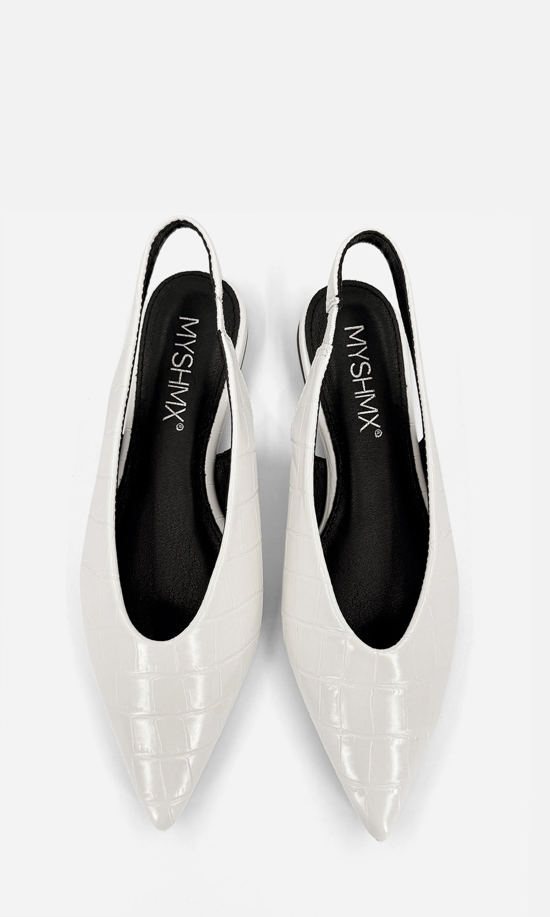 MELISSA ZAPATILLAS DE PISO CON TACON BAJO PARA MUJER DE PUNTA CERRADA POINTY CON SUELA DELGADA Y STRAP EN TALON DESCUBIERTO
