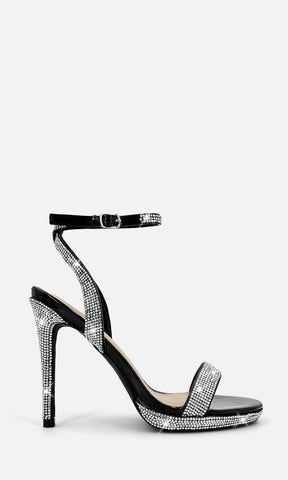 MONROE ZAPATILLAS ALTAS DE AGUJA PARA MUJER CON CINTA DELGADA ARRIBA DE LOS PIES Y HEBILLA EN PULSERA TOBILLERA CON TALÓN DESCUBIERTO 