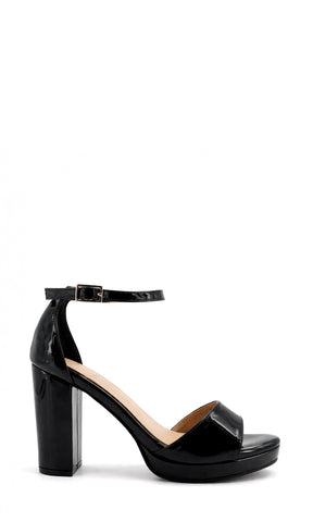 MUSE ZAPATILLAS DE TACON CUADRADO PARA MUJER DE PLATAFORMA CON STRAP ANCHO ARRIBA DE LOS DEDOS Y PULSERA