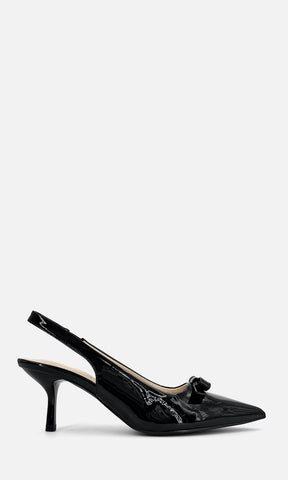 NANCY ZAPATOS SLINGBACK DE TERMINACION PUNTIAGUDA Y DETALLE DE MOÑO AL FRENTE CON STRAP EN TALON DESCUBIERTO PARA MUJER 