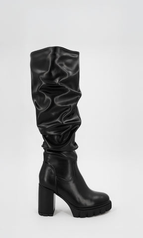 NOXVILL BOTAS PARA USAR EN INVIERNO DEBAJO DE LA RODILLA CON PLATAFORMA Y SUELA TIPO TRACK DE TACON ALTO