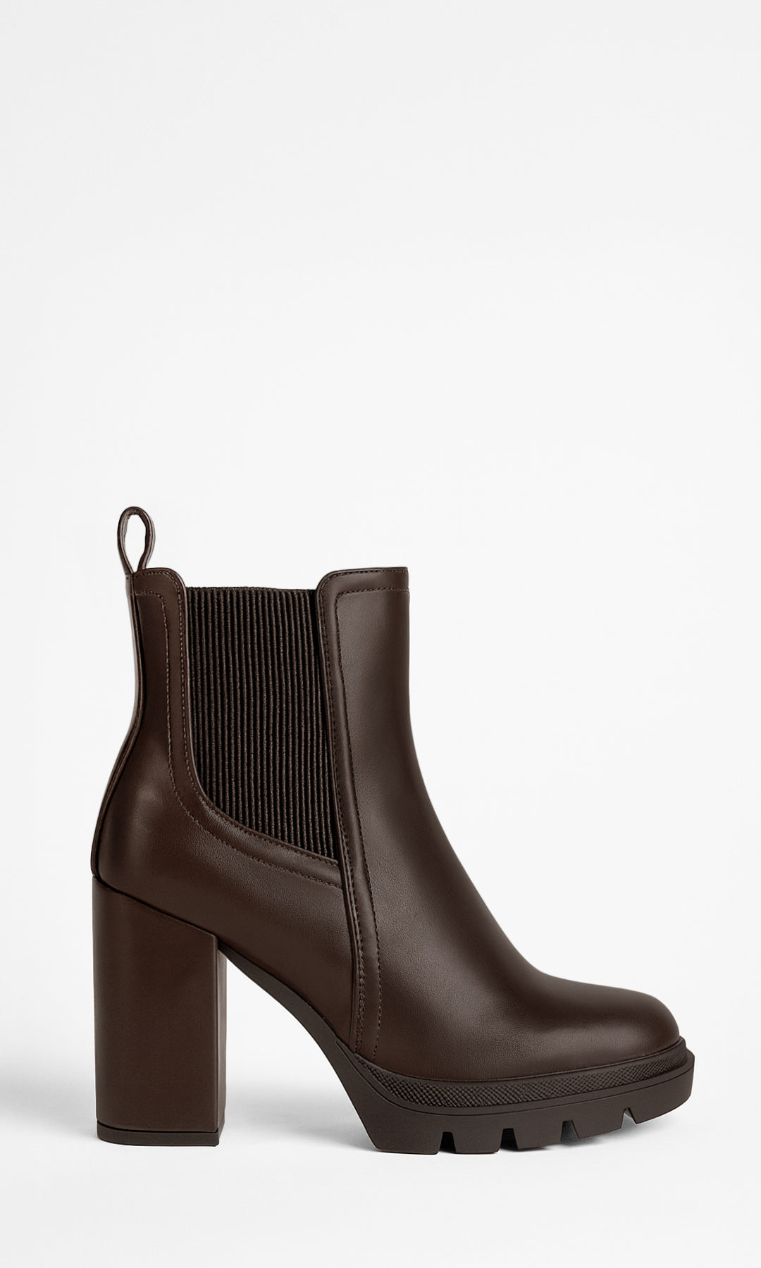 ORIANA BOTINES TIPO CHELSEA DE SUELA TRACK CON PUNTA CERRADA Y TACON GRUESO PARA USAR EN OTOÑO-INVIERNO