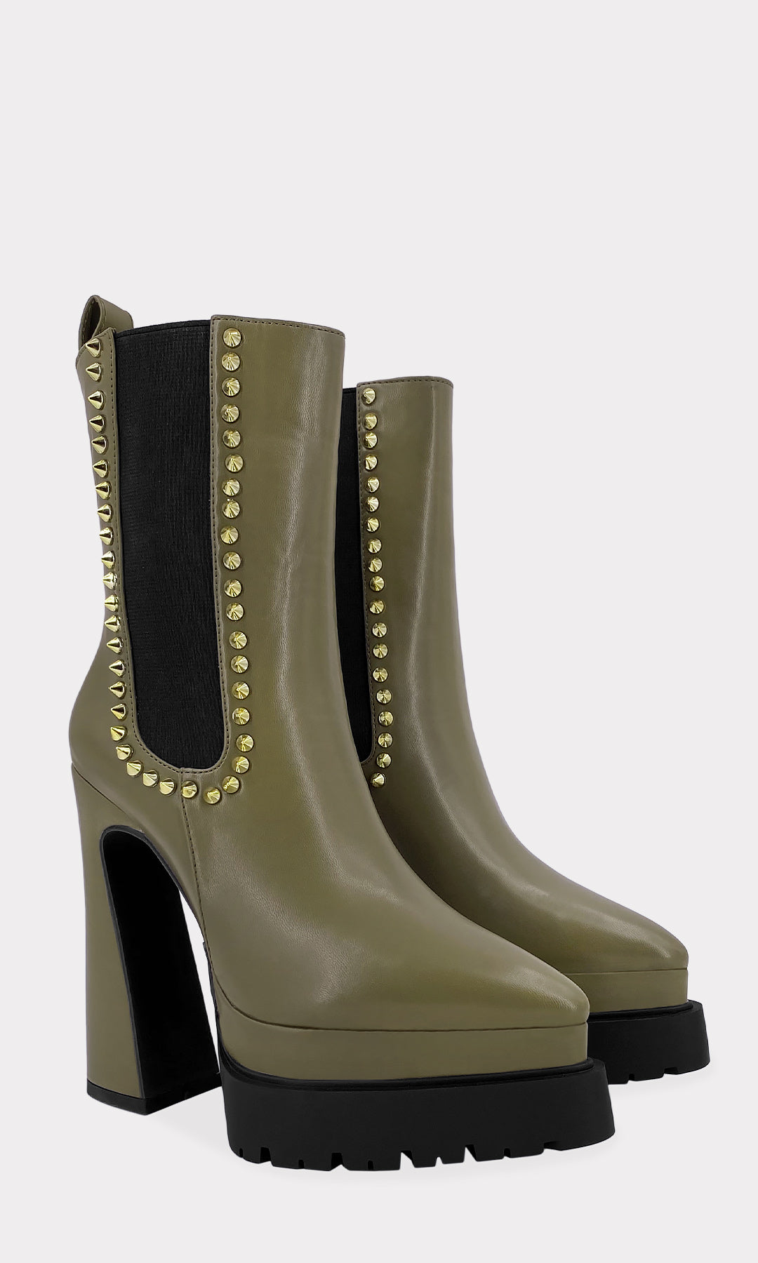 ROCKER BOTAS DE TERMINACION POINTY CON SUELA DENTADA Y ESTOPEROLES A LOS COSTADOS PARA USAR EN STREET STYLE LOOK