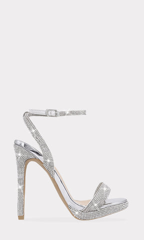 ROXETTE TACON DELGADO DE BRILLOS CON PUNTA ALMENDRADA Y HEBILLA PEQUEÑA EN ANKLET STARP AJUSTABLE AL TOBILLO PARA MUJUER FASHION
