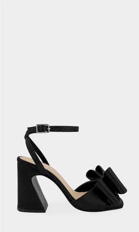 SABRINE TACONES ALTOS CON DOBLE MOÑO EN CINTA AL FRENTE CON HEBILLA PEQUEÑA EN PULSERA TOBILLERA