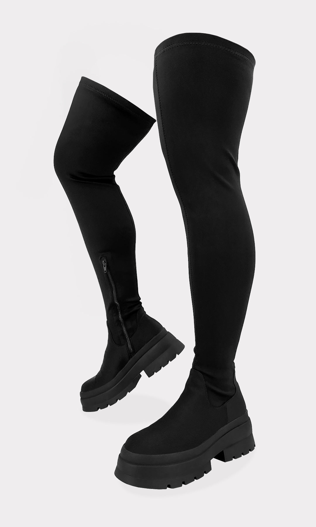 Tipo Calcetin Botas Mosqueteras Suela Track Outfit Botas Botas