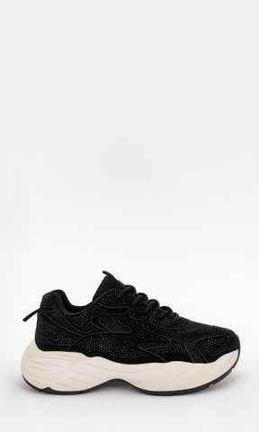 SOHO TENIS DE PLATAFORMA CHUNKY CON AGUJETAS AL FRENTE Y DE PUNTERA REDONDA PARA DAMA