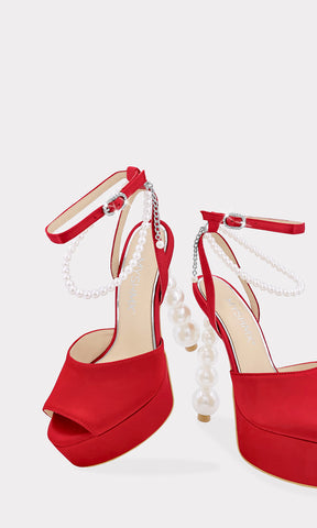 SYMPHONY TACONES DE PUNTA PEEP TOE CON TALON DESCUBIERTO Y PULSERA TOBILLERA 